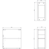 Mexen Box-A offene Schrank mit Regal 20 cm, graphit matt - 91AX2-0200-470-0-66