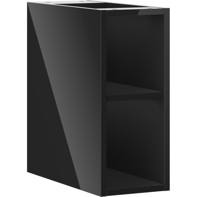 Mexen Box-A offene Schrank mit Regal 20 cm, schwarz glänzend - 91AX2-0200-470-0-70
