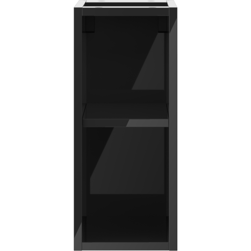 Mexen Box-A offene Schrank mit Regal 20 cm, schwarz glänzend - 91AX2-0200-470-0-70