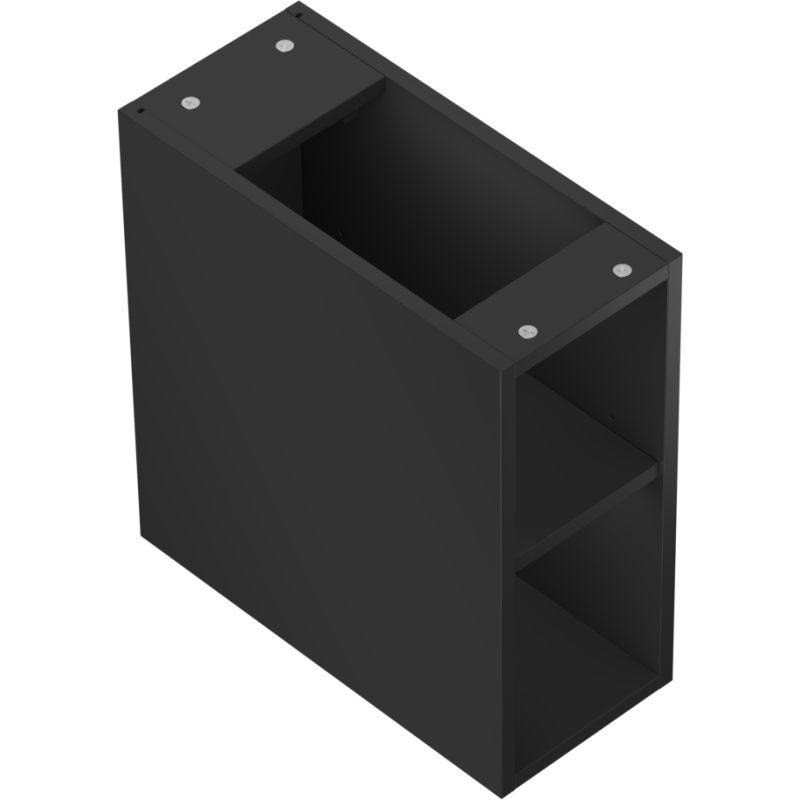 Mexen Box-A offenes Schränkchen mit Regal 20 cm, schwarz matt - 91AX2-0200-470-0-71