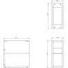 Mexen Box-A offene Schrank mit Regal 20 cm, Eiche - 91AX2-0200-470-0-81
