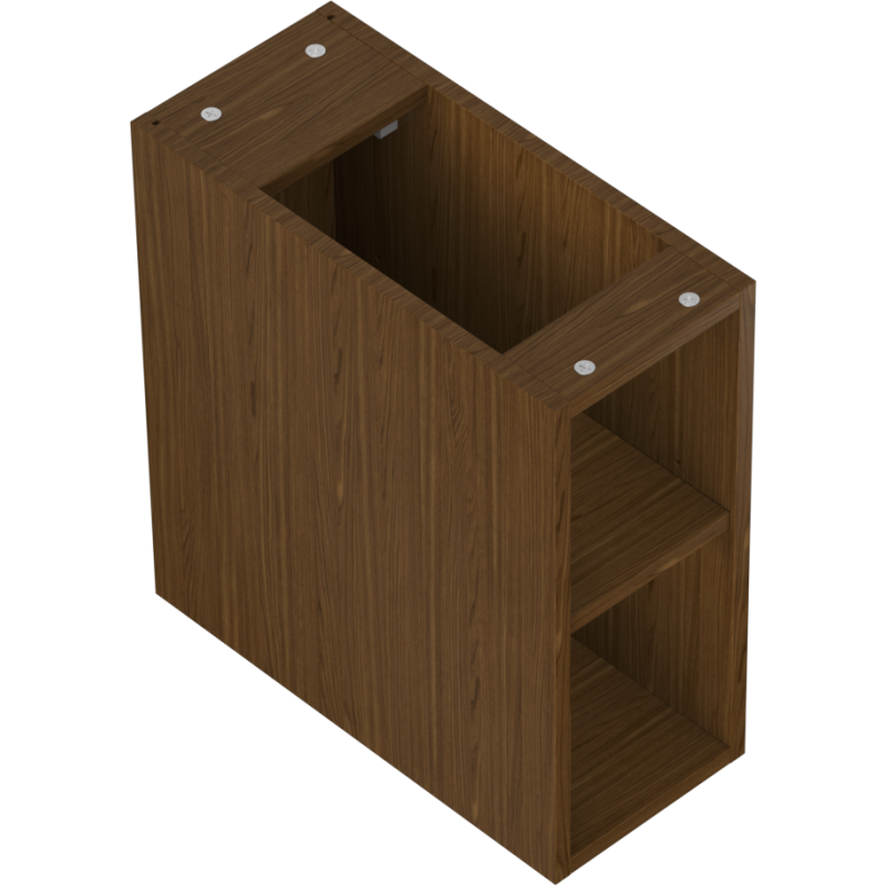 Mexen Box-A offener Schrank mit Regal 20 cm, Nussbaum - 91AX2-0200-470-0-86