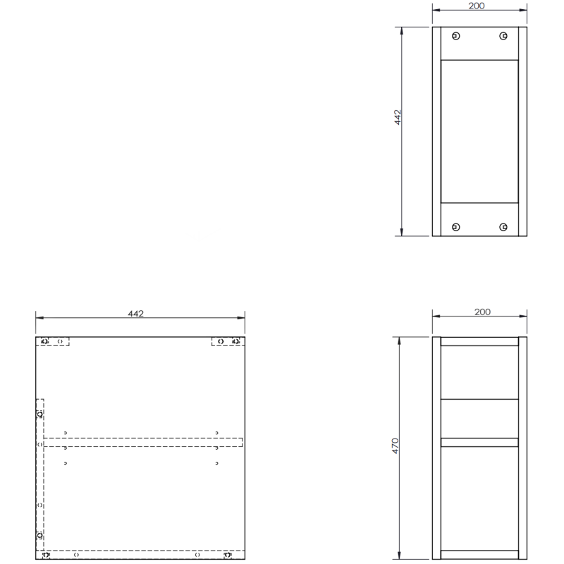 Mexen Box-A offener Schrank mit Regal 20 cm, Nussbaum - 91AX2-0200-470-0-86