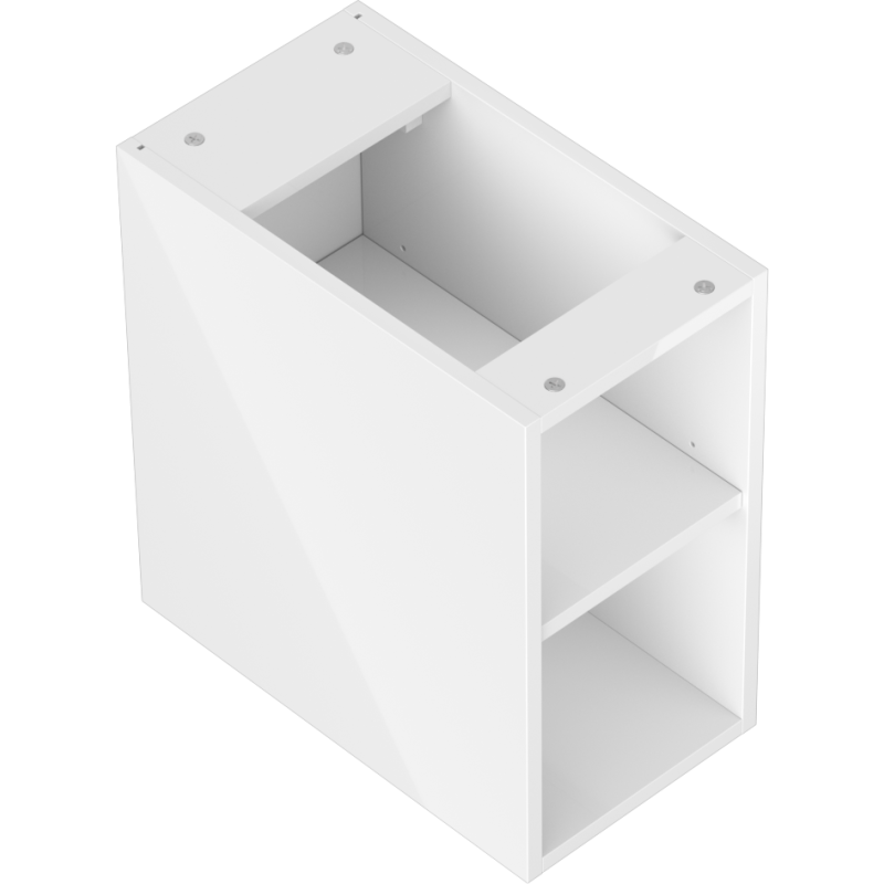 Mexen Box-A offener Schrank mit Regal 25 cm, weiß glänzend - 91AX2-0250-470-0-00