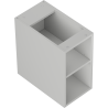 Mexen Box-A offene Schrank mit Regal 25 cm, grau matt - 91AX2-0250-470-0-62
