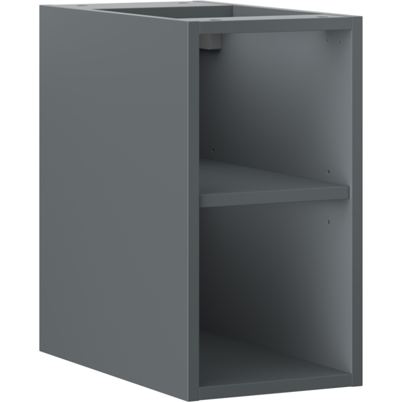 Mexen Box-A offener Schrank mit Regal 25 cm, Mattgraphit - 91AX2-0250-470-0-66