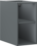 Mexen Box-A offener Schrank mit Regal 25 cm, Mattgraphit - 91AX2-0250-470-0-66