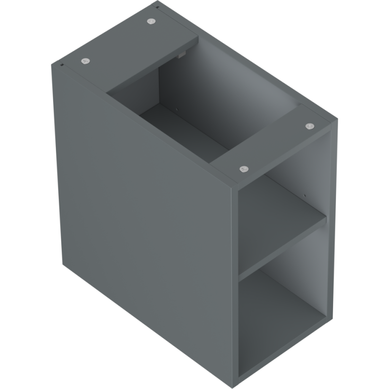 Mexen Box-A offener Schrank mit Regal 25 cm, Mattgraphit - 91AX2-0250-470-0-66