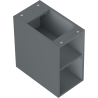 Mexen Box-A offener Schrank mit Regal 25 cm, Mattgraphit - 91AX2-0250-470-0-66