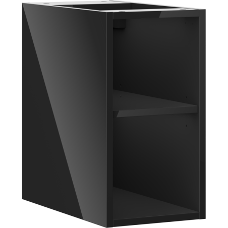Mexen Box-A offener Schrank mit Regal 25 cm, schwarz glänzend - 91AX2-0250-470-0-70
