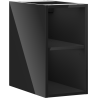 Mexen Box-A offener Schrank mit Regal 25 cm, schwarz glänzend - 91AX2-0250-470-0-70