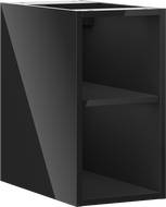 Mexen Box-A offener Schrank mit Regal 25 cm, schwarz glänzend - 91AX2-0250-470-0-70
