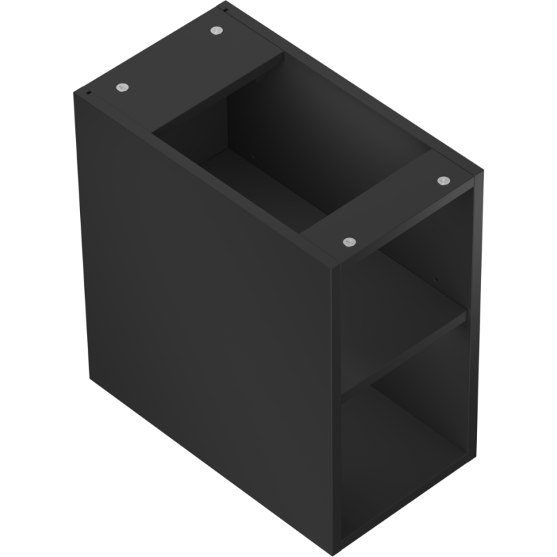 Mexen Box-A offene Schrank mit Regal 25 cm, schwarz matt - 91AX2-0250-470-0-71