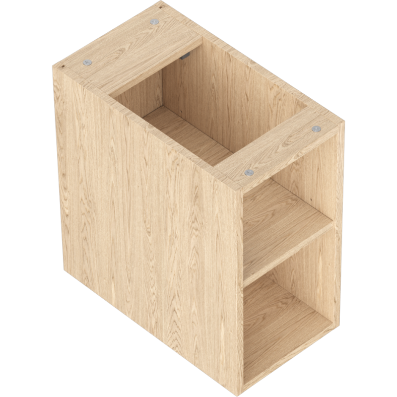 Mexen Box-A offenes Schrankfach mit Regal 25 cm, Eiche - 91AX2-0250-470-0-81