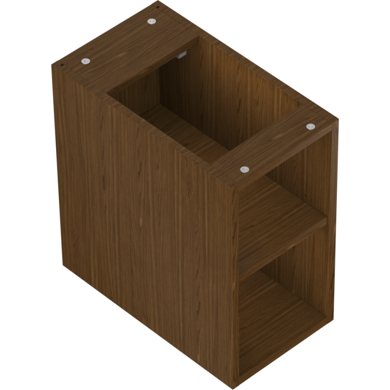 Mexen Box-A offener Schrank mit Einlegeboden 25 cm, Nussbaum - 91AX2-0250-470-0-86