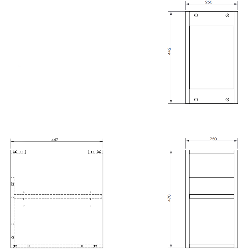 Mexen Box-A offener Schrank mit Einlegeboden 25 cm, Nussbaum - 91AX2-0250-470-0-86