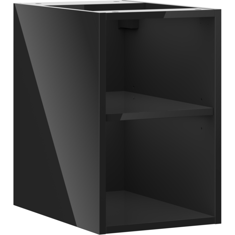 Mexen Box-A offener Schrank mit Regal 30 cm, schwarz glänzend - 91AX2-0300-470-0-70