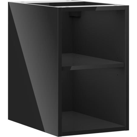Mexen Box-A offener Schrank mit Regal 30 cm, schwarz glänzend - 91AX2-0300-470-0-70