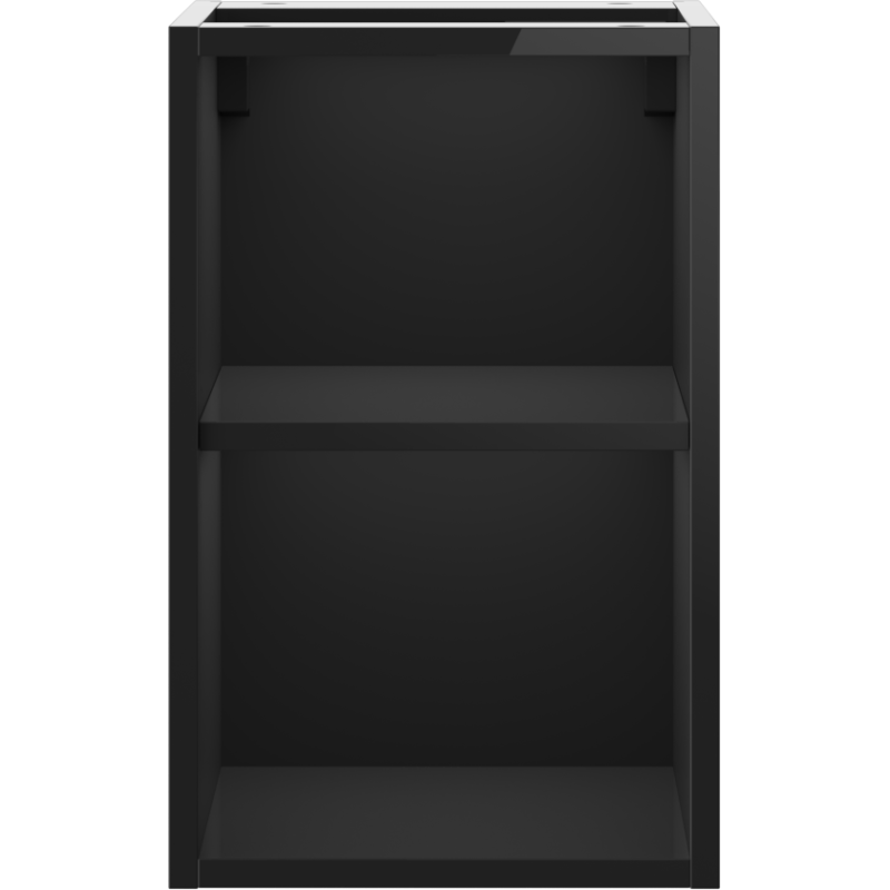Mexen Box-A offener Schrank mit Regal 30 cm, schwarz glänzend - 91AX2-0300-470-0-70