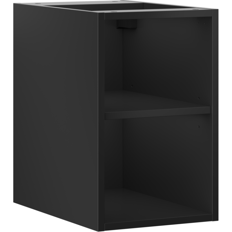 Mexen Box-A Offener Schrank mit Regal 30 cm, Schwarz Matt - 91AX2-0300-470-0-71