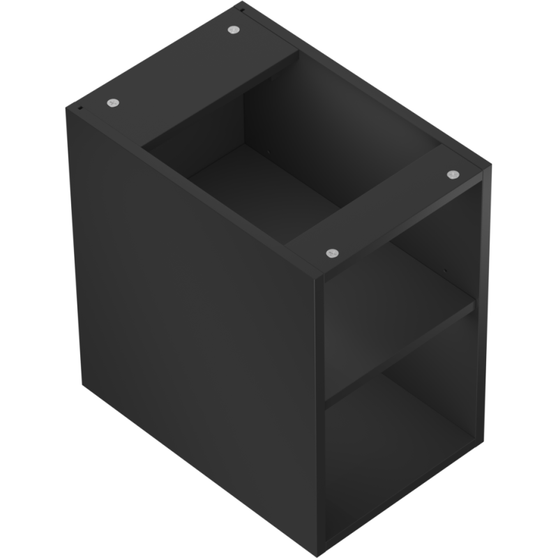 Mexen Box-A Offener Schrank mit Regal 30 cm, Schwarz Matt - 91AX2-0300-470-0-71