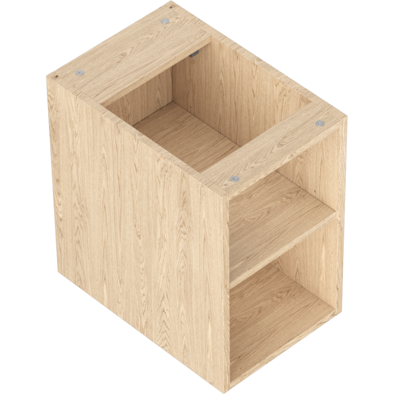 Mexen Box-A offener Schrank mit Regal 30 cm, Eiche - 91AX2-0300-470-0-81