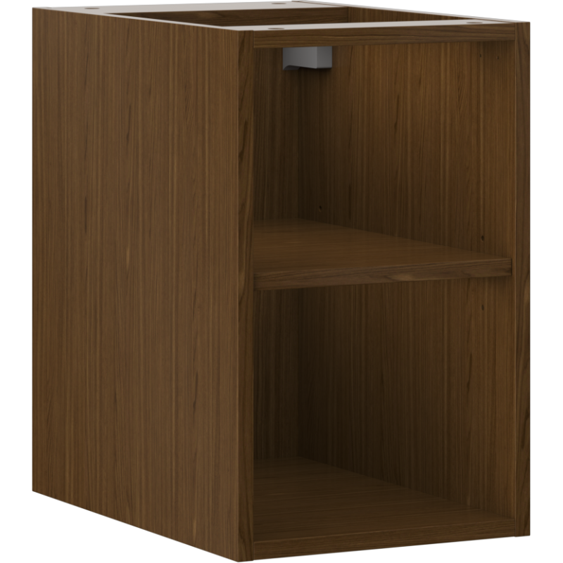 Mexen Box-A Offener Schrank mit Regal 30 cm, Nussbaum - 91AX2-0300-470-0-86