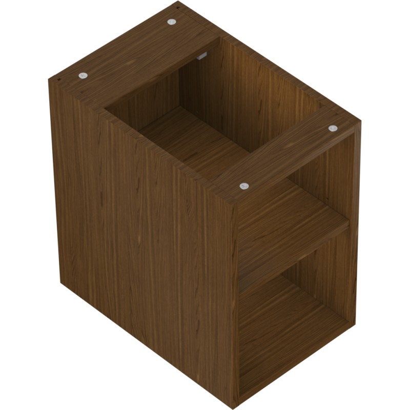 Mexen Box-A Offener Schrank mit Regal 30 cm, Nussbaum - 91AX2-0300-470-0-86
