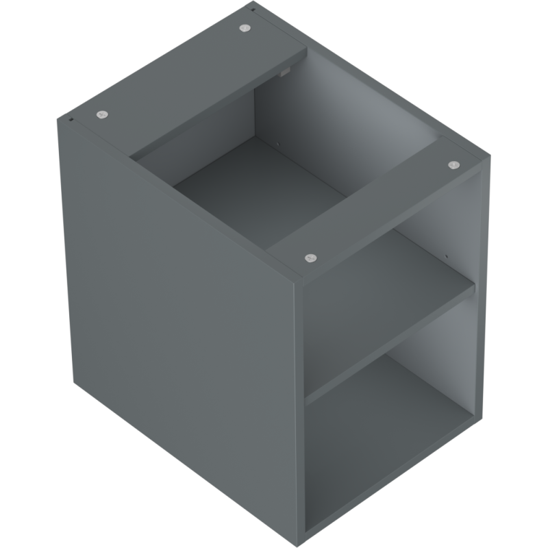 Mexen Box-A offener Schrank mit Regal 35 cm, Grafit Matt - 91AX2-0350-470-0-66