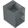 Mexen Box-A offener Schrank mit Regal 35 cm, Grafit Matt - 91AX2-0350-470-0-66