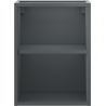 Mexen Box-A offener Schrank mit Regal 35 cm, Grafit Matt - 91AX2-0350-470-0-66