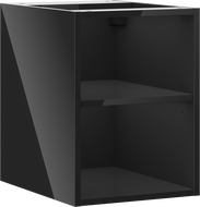 Mexen Box-A offene Schrank mit Regal 35 cm, schwarz glänzend - 91AX2-0350-470-0-70