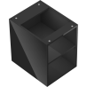 Mexen Box-A offene Schrank mit Regal 35 cm, schwarz glänzend - 91AX2-0350-470-0-70