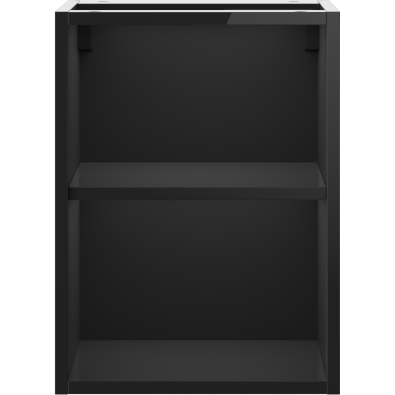 Mexen Box-A offene Schrank mit Regal 35 cm, schwarz glänzend - 91AX2-0350-470-0-70