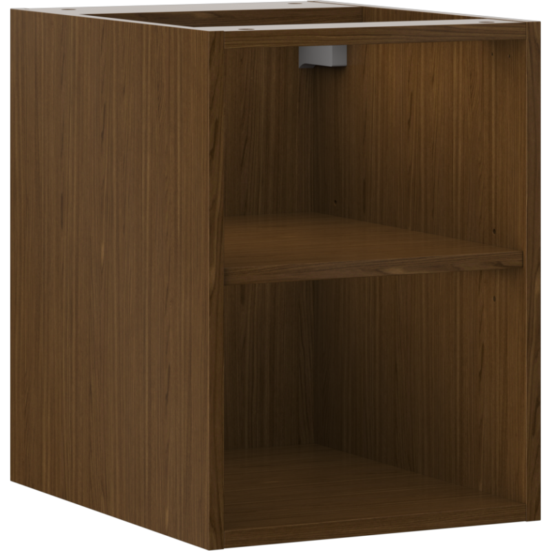 Mexen Box-A Offener Schrank mit Regal 35 cm, Nussbaum - 91AX2-0350-470-0-86