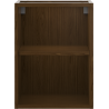 Mexen Box-A Offener Schrank mit Regal 35 cm, Nussbaum - 91AX2-0350-470-0-86