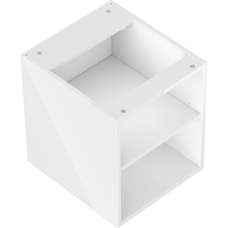 Mexen Box-A offener Schrank mit Regal 40 cm, weißer Glanz - 91AX2-0400-470-0-00