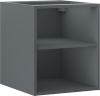 Mexen Box-A offenes Schränkchen mit Regal 40 cm, Grafit matt - 91AX2-0400-470-0-66
