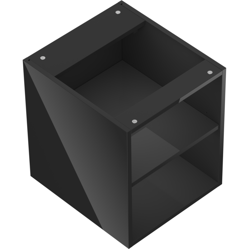 Mexen Box-A offene Schrankwand mit Regal 40 cm, schwarzer Glanz - 91AX2-0400-470-0-70