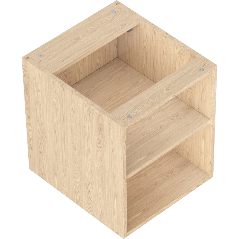 Mexen Box-A offener Schrank mit Regal 40 cm, Eiche - 91AX2-0400-470-0-81