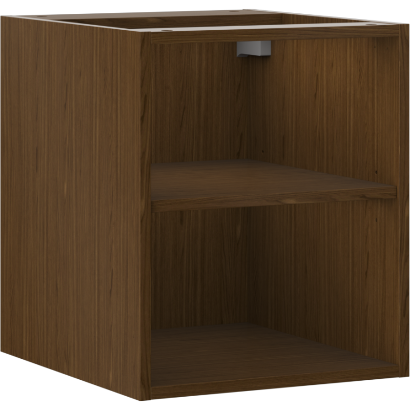 Mexen Box-A offene Schrank mit Regal 40 cm, Nussbaum - 91AX2-0400-470-0-86