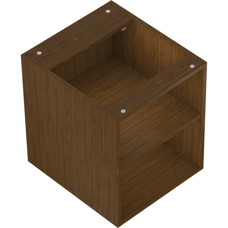 Mexen Box-A offene Schrank mit Regal 40 cm, Nussbaum - 91AX2-0400-470-0-86