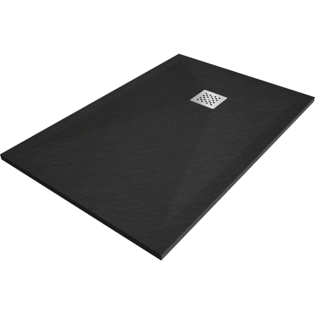 Mexen Stone+ Duschwanne Rechteckig aus Verbundwerkstoff 100 x 90 cm, schwarz - 44709010