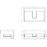 Mexen Orio Badezimmerschrank 70 cm, 1 Schublade, Grau Matt - 91A10-07023-1-BF62