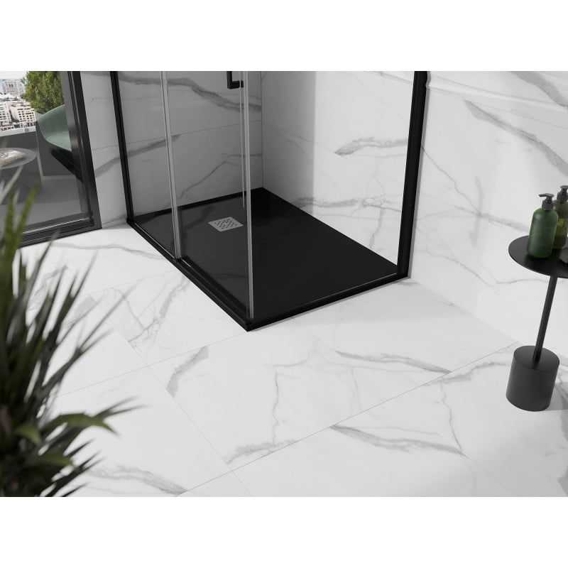 Mexen Stone+ rechteckige Duschwanne, 110 x 90 cm, schwarz - 44709011