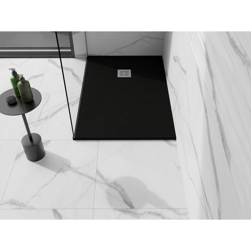 Mexen Stone+ rechteckige Duschwanne, 110 x 90 cm, schwarz - 44709011