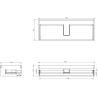 Mexen Orio Badezimmer-Unterschrank 120 cm, 1 Schublade, grau matt - 91A10-12023-1-BF62