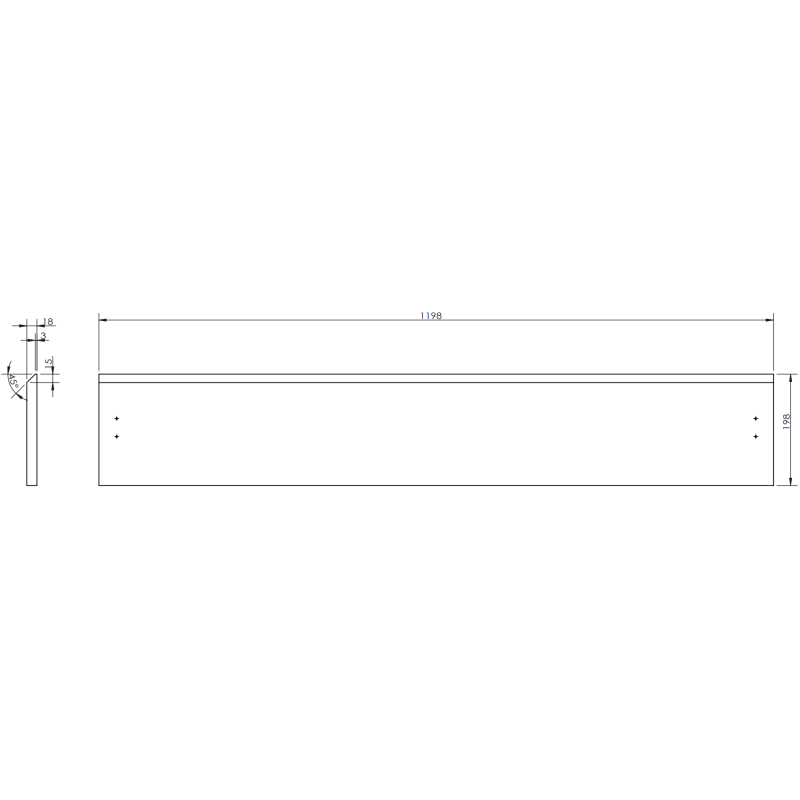 Mexen Orio Badunterschrank 120 cm, 1 Schublade, schwarz glänzend - 91A10-12023-1-BF70