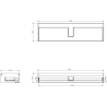 Mexen Orio Badezimmerschrank für Waschbecken 160 cm, 1 Schublade, Graphit matt - 91A10-16023-1-BF66