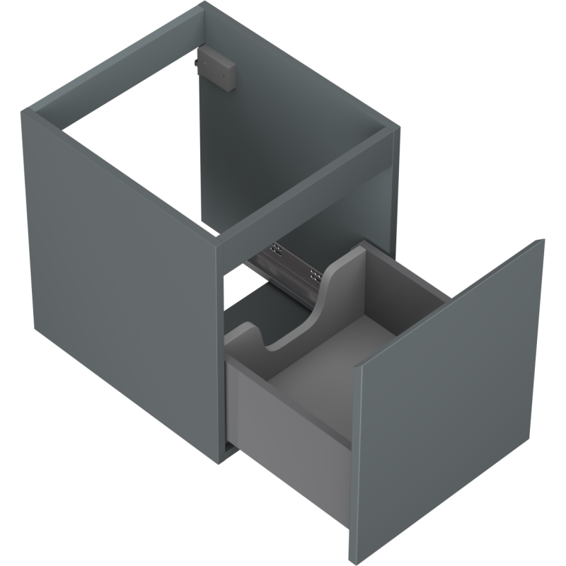 Mexen Orio Badezimmerschrank für Waschbecken 40 cm, 1 Schublade, Graphit matt - 91A10-04047-1-BF66